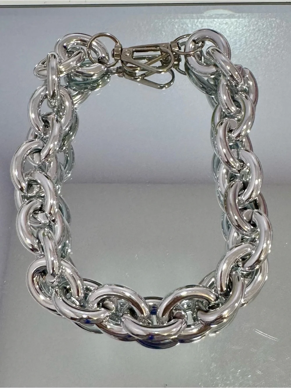 New Silver Link Bag Chain 18 inches